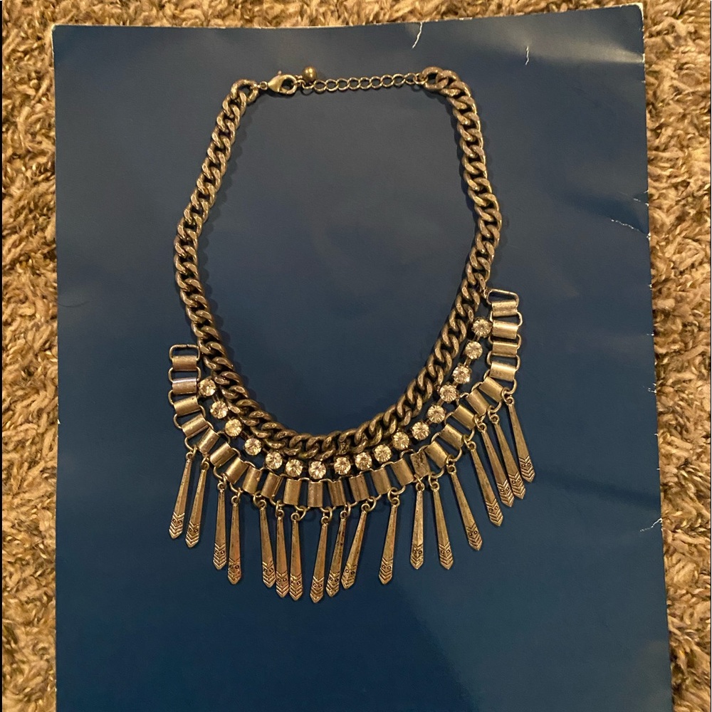 Statement Necklace Silver - image 3